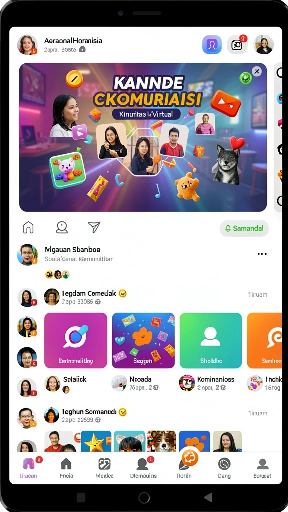 Fitur multiplayer yang memungkinkan interaksi antar pemain.