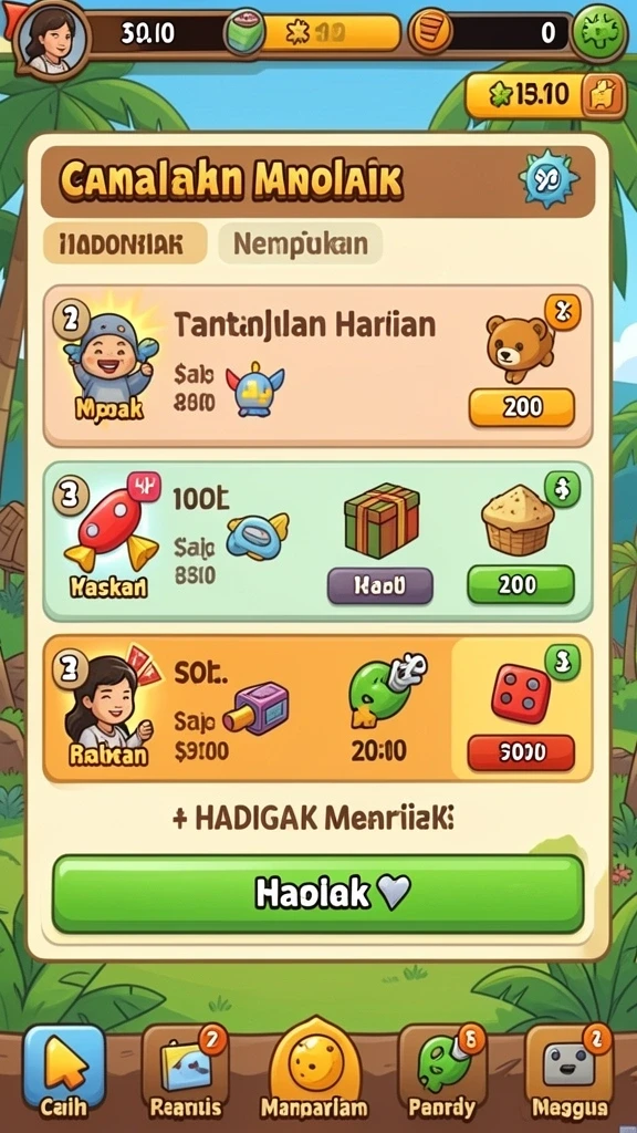 Tantangan seru yang menunggu di setiap level.