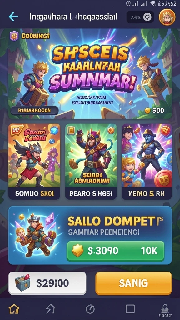 Contoh interaksi sosial antar pemain dalam game.