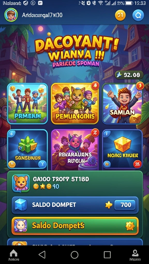 Screenshot dari salah satu level menantang di IDNSERU.