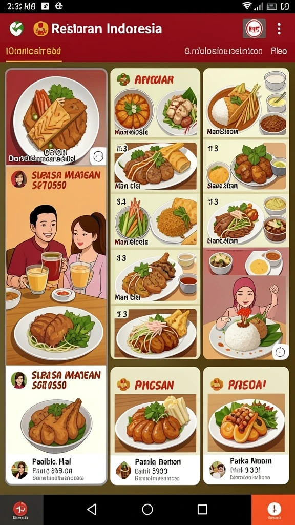 Tampilan menarik dan interaktif pengguna.