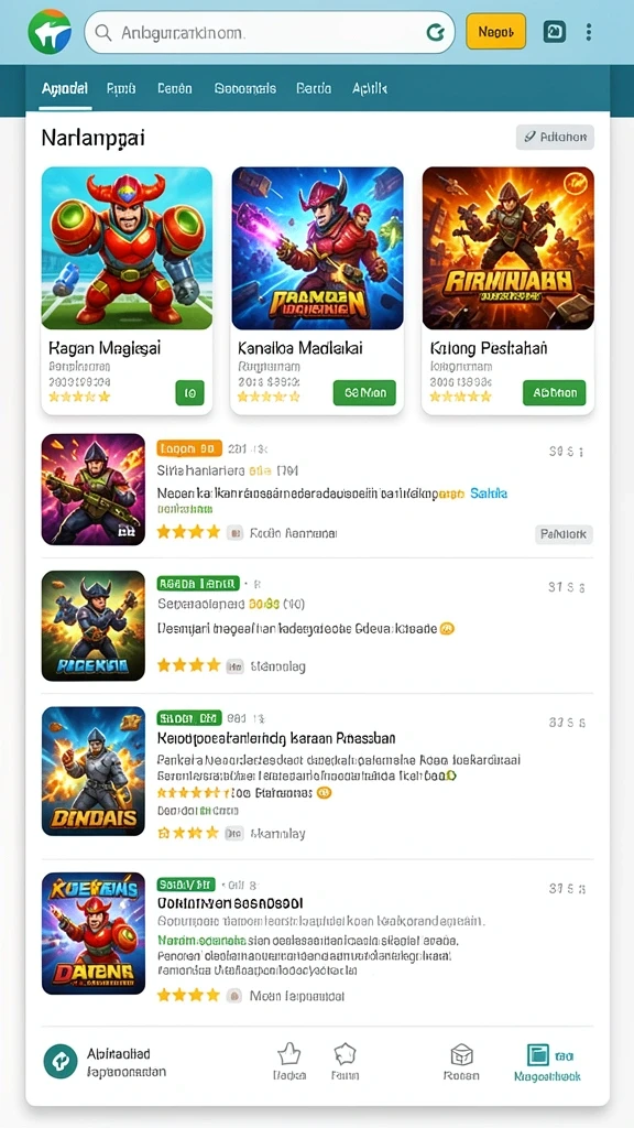 Beragam permainan judi yang tersedia dalam satu aplikasi.