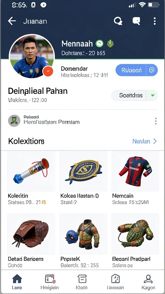 Statistik permainan yang detail dan informatif.