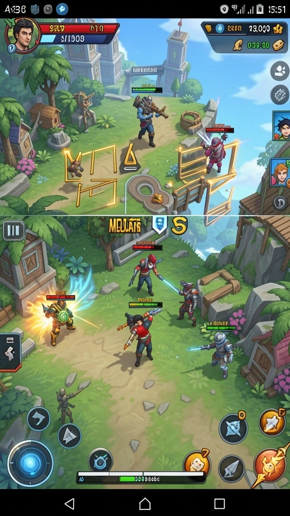 Fitur multiplayer yang memungkinkan bermain dengan teman.